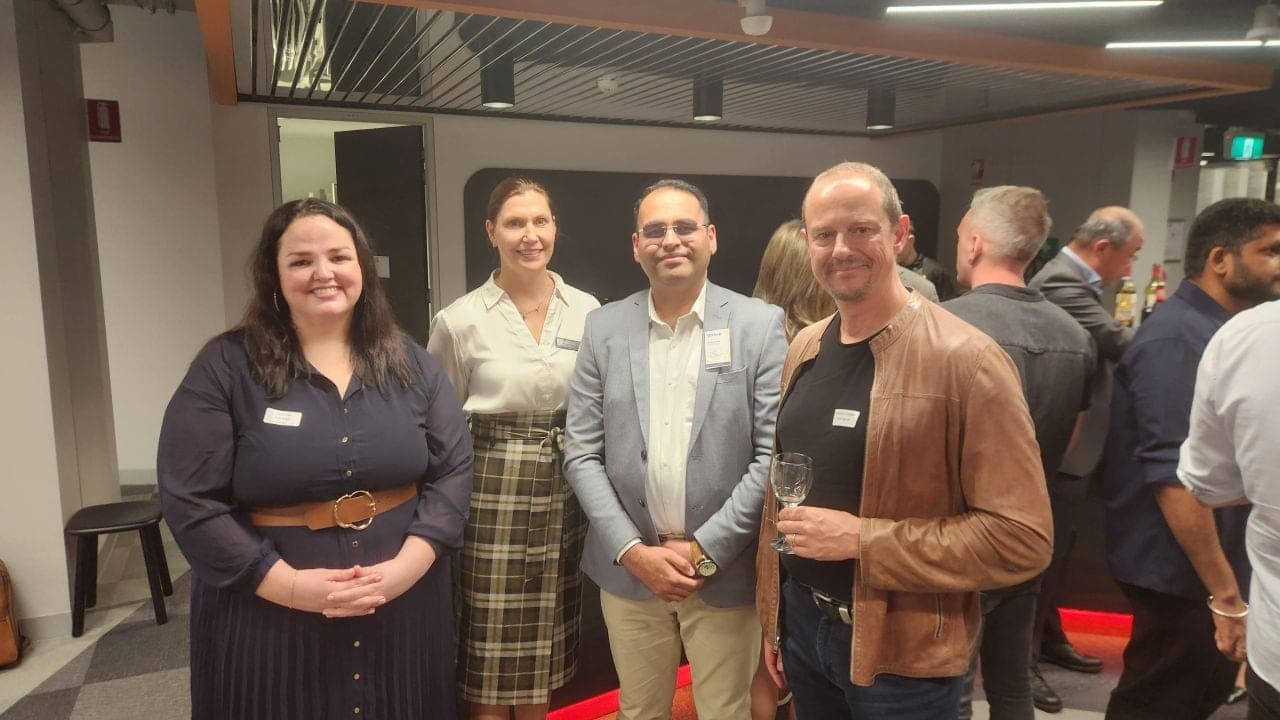 Baxter IP patent attorneys with the La Trobe University accelerator community at a founder networking event